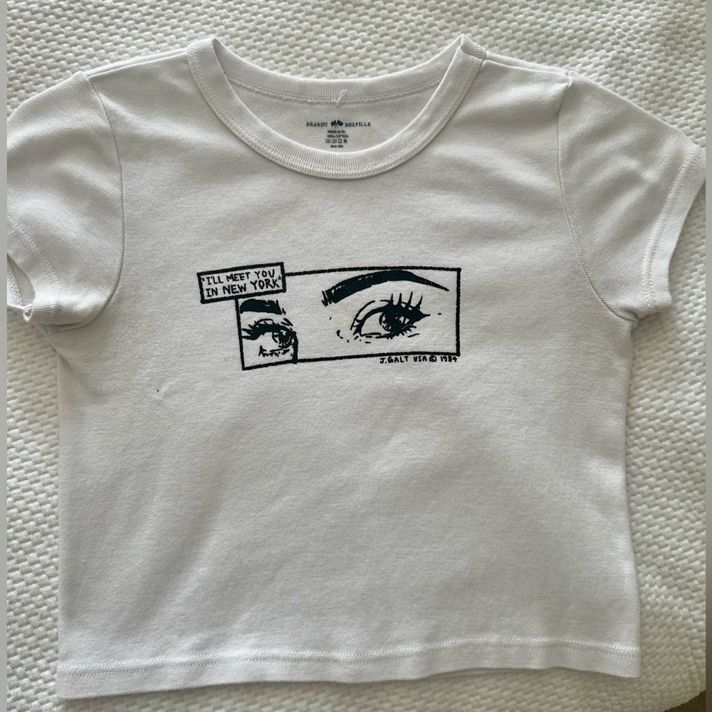 Brandy Melville John Galt graphic baby tee